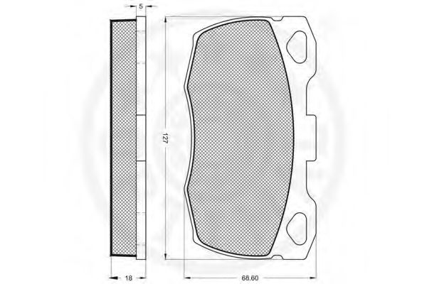 set placute frana,frana disc 2