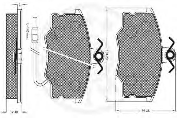set placute frana,frana disc 2