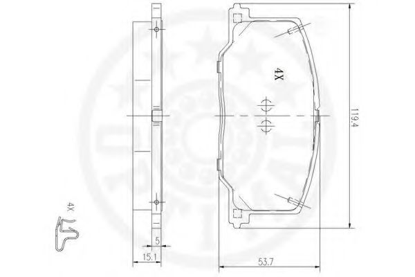 set placute frana,frana disc 2