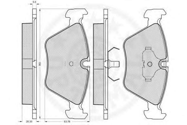 set placute frana,frana disc 3