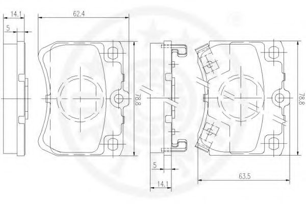 set placute frana,frana disc 2
