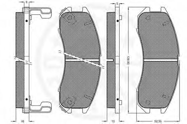 set placute frana,frana disc 2
