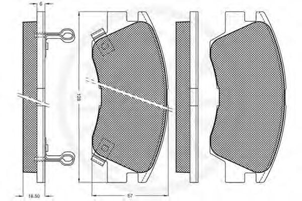 set placute frana,frana disc 2