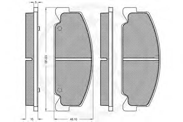 set placute frana,frana disc 2