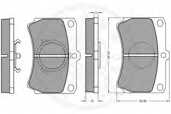 set placute frana,frana disc 2