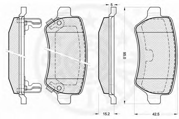 set placute frana,frana disc 2