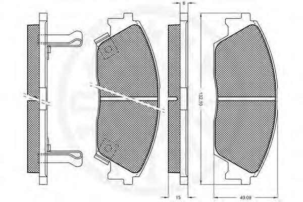 set placute frana,frana disc 2