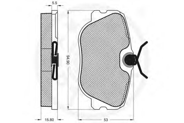 set placute frana,frana disc 2