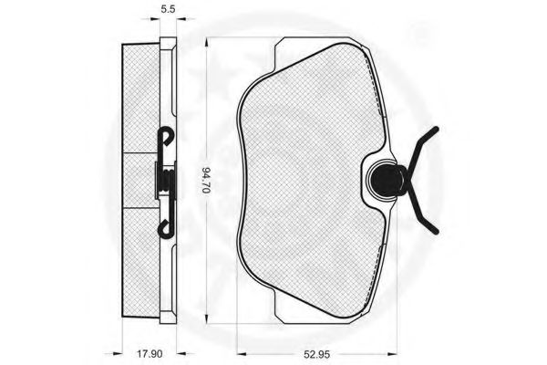 set placute frana,frana disc 3