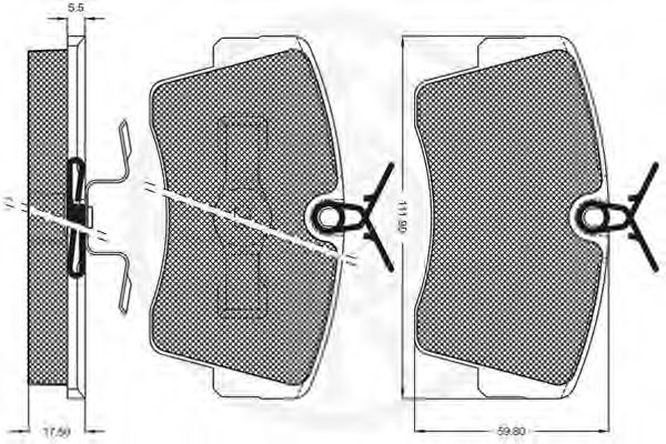 set placute frana,frana disc 2