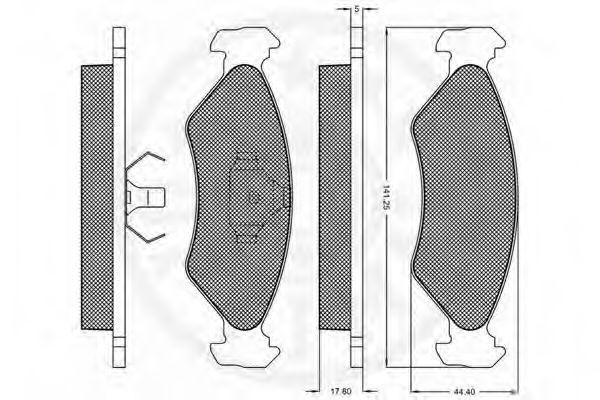 set placute frana,frana disc 2
