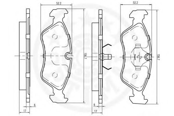 set placute frana,frana disc 2