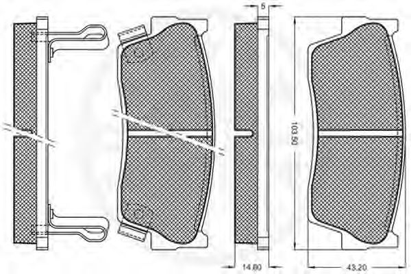 set placute frana,frana disc 2