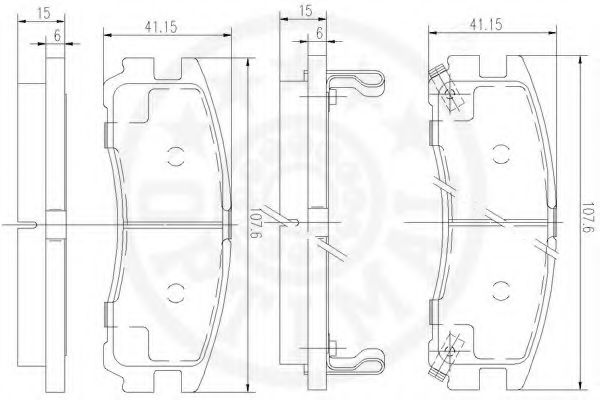 set placute frana,frana disc 2