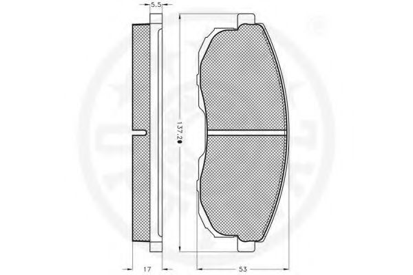 set placute frana,frana disc 2