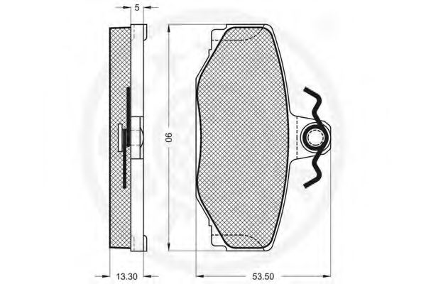 set placute frana,frana disc 2