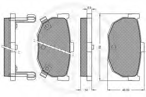 set placute frana,frana disc 2