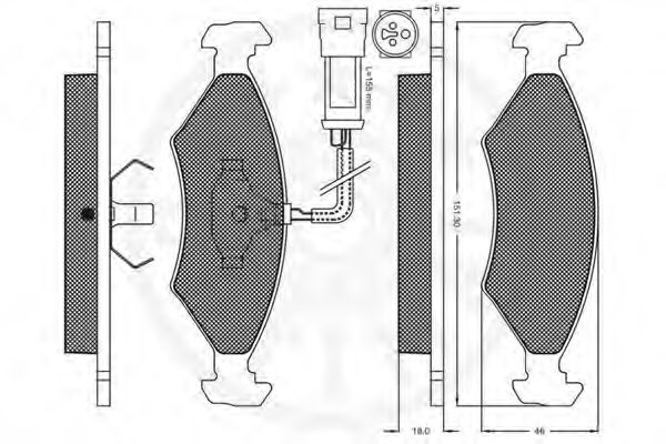 set placute frana,frana disc 2