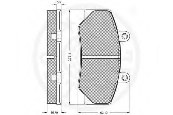 set placute frana,frana disc 2