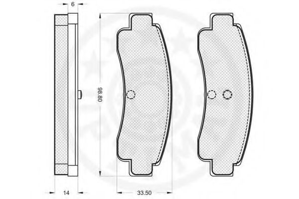 set placute frana,frana disc 2