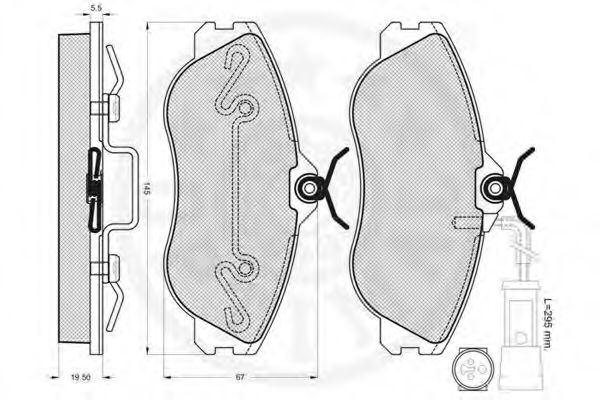 set placute frana,frana disc 2