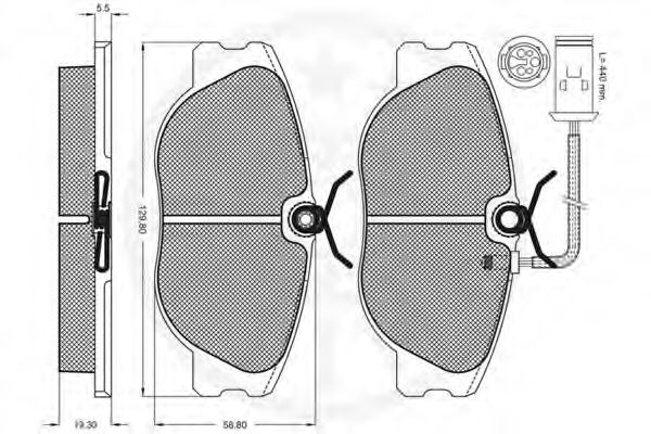set placute frana,frana disc 2