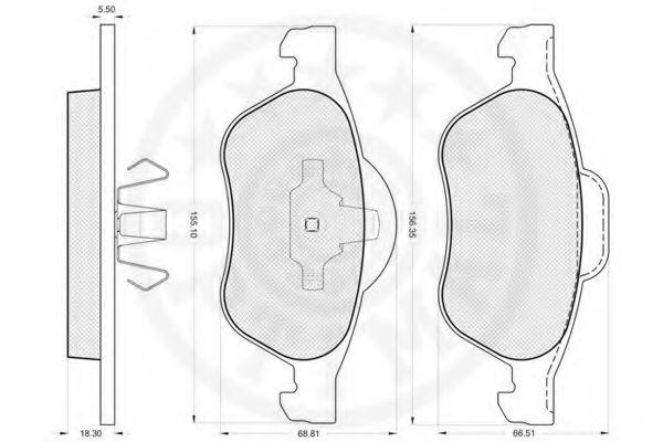 set placute frana,frana disc 3