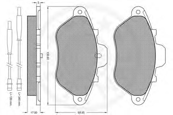 set placute frana,frana disc 2