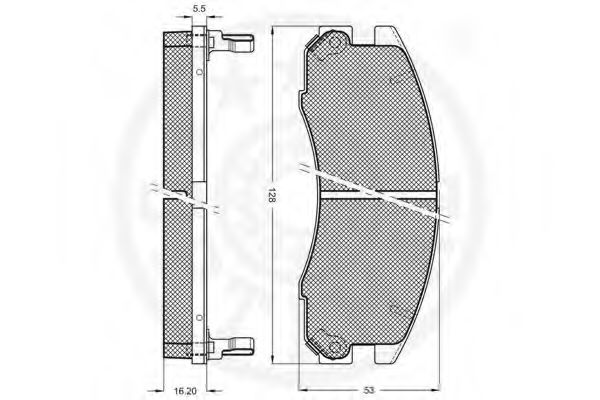 set placute frana,frana disc 2