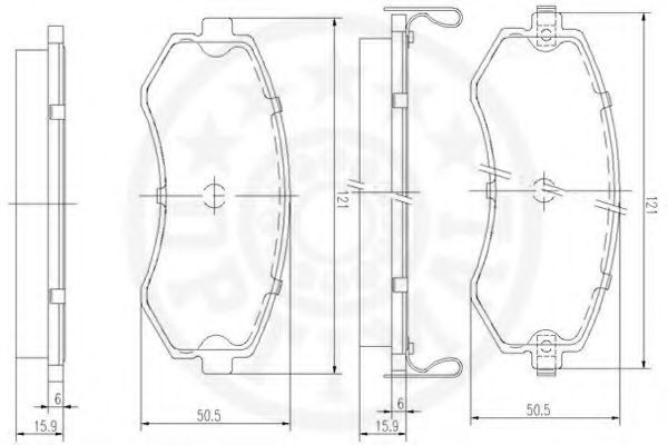 set placute frana,frana disc 2