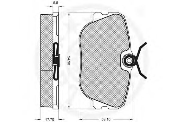 set placute frana,frana disc 2
