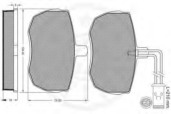 set placute frana,frana disc 2