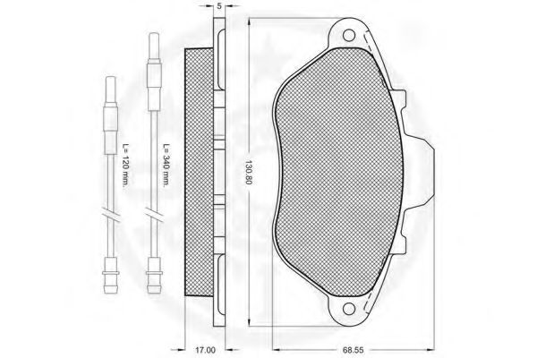 set placute frana,frana disc 2