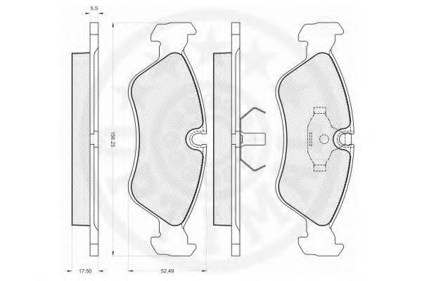 set placute frana,frana disc 2