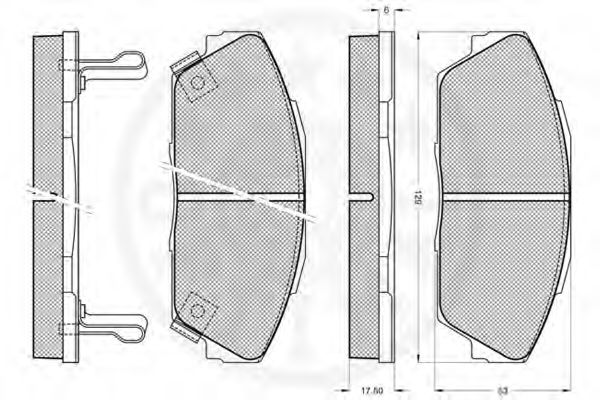 set placute frana,frana disc 2