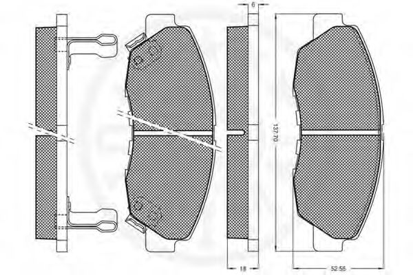 set placute frana,frana disc 2