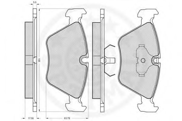 set placute frana,frana disc 2