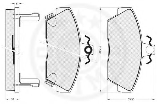set placute frana,frana disc 2