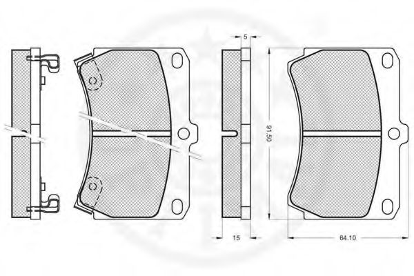 set placute frana,frana disc 3
