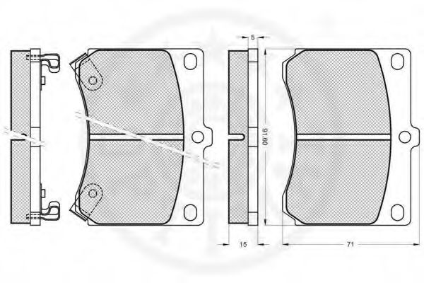 set placute frana,frana disc 2