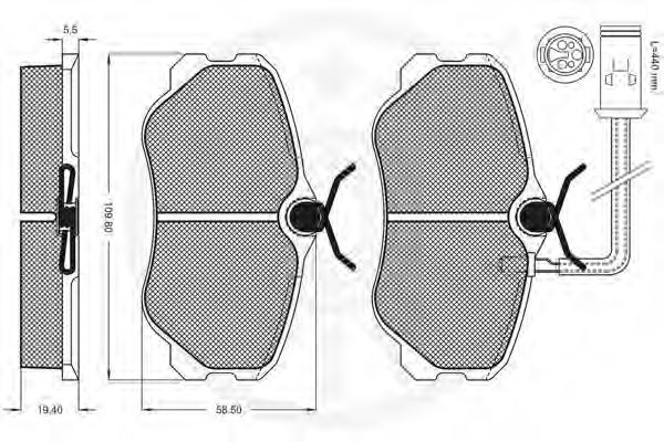 set placute frana,frana disc 2