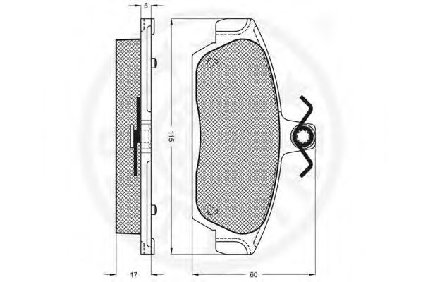 set placute frana,frana disc 2