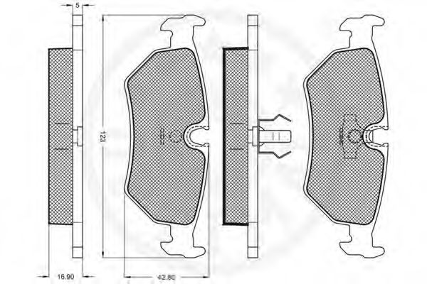 set placute frana,frana disc 2