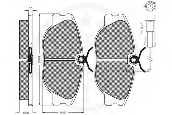 set placute frana,frana disc 2
