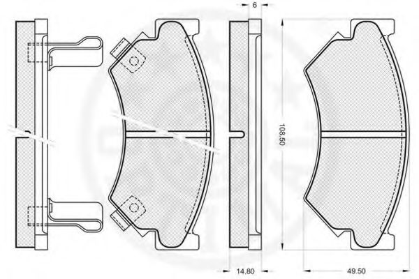 set placute frana,frana disc 2