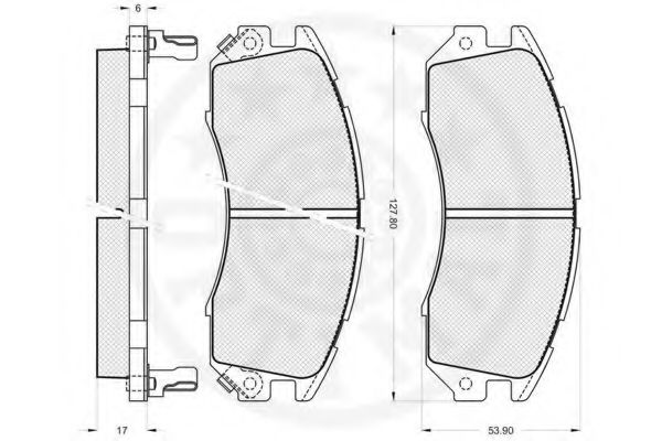 set placute frana,frana disc 2