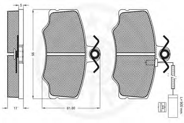 set placute frana,frana disc 2