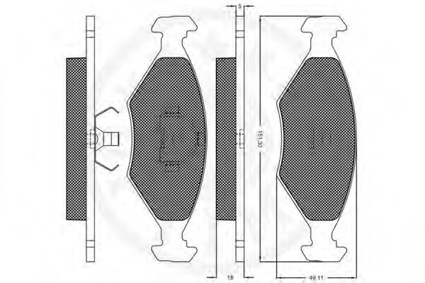 set placute frana,frana disc 2