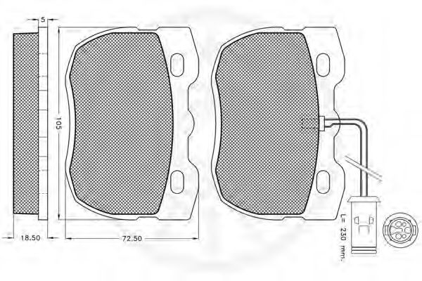 set placute frana,frana disc 2
