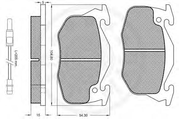 set placute frana,frana disc 2
